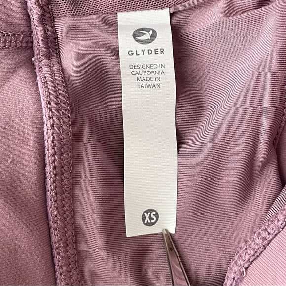 GLYDER NWT WISTFUL MAUVE BLOSSOM SPORTS BRA EXTRA SMALL - Picture 8 of 9